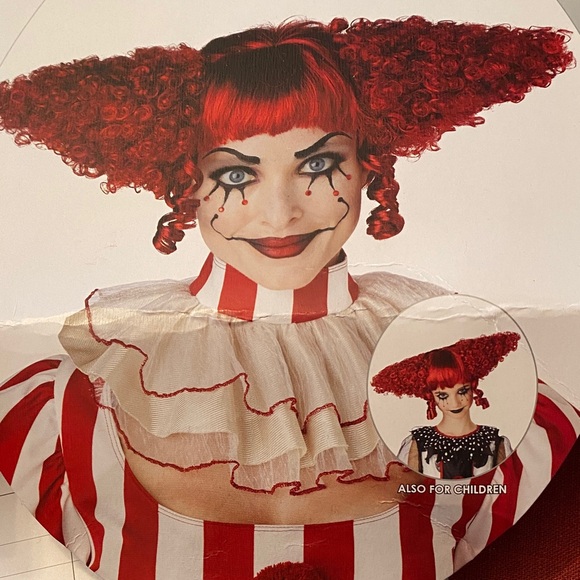 California Costumes Creepy Clown Red Wig Unisex - Picture 1 of 10